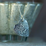 "Tender Touch" Fingerprint Necklace - Fine Silver Link