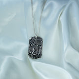 "Tender Touch" Fingerprint Necklace - Fine Silver Link