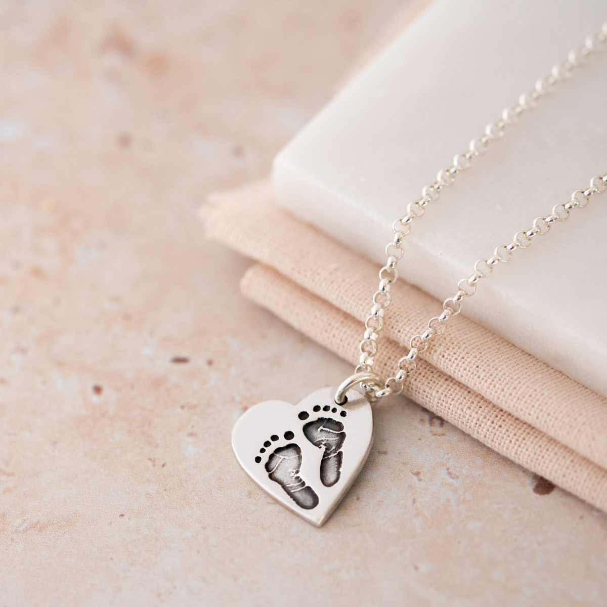 Baby sale footprint necklace